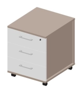Шкаф для документов/оргтехники (2 двери+ниша, ручки - алюминий) OMLD768